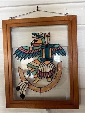 Open Windows Salida Colorado Stained Glass Native American Kachina Dancer